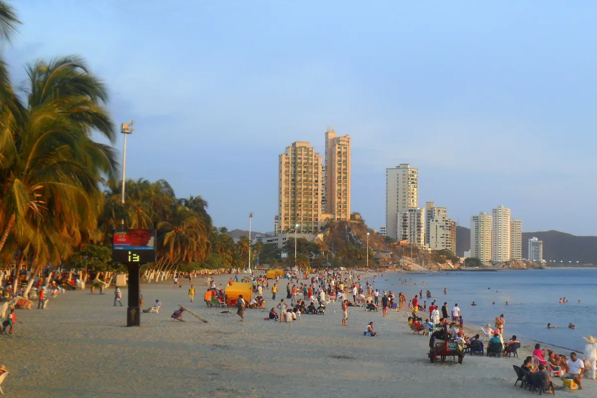 Vista de El Rodadero, Santa Marta