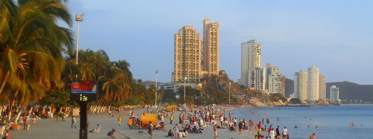 Vista de El Rodadero, Santa Marta